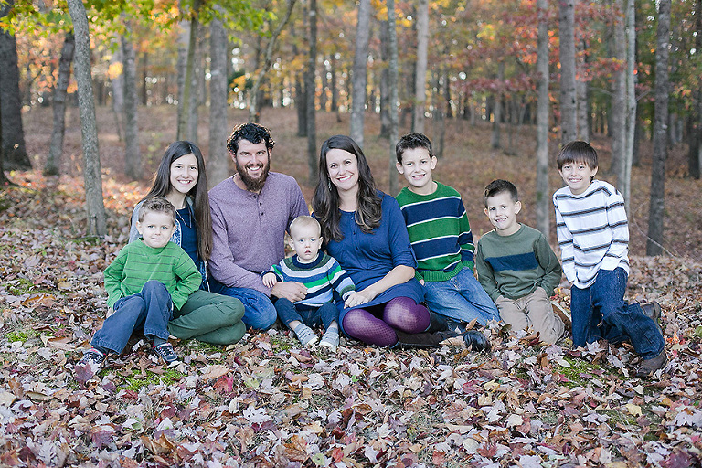 Green, Navy and Purple Color Combo for Family Portraits