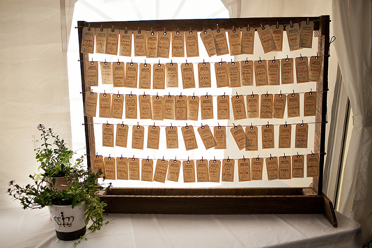 Place Cards at a Southern Inspired Wedding in Statesville NC